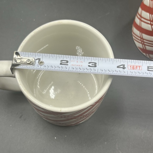 2023 Hearth and Hand Magnolia Plaid Merry Christmas Good Tidings Mug Set 2 Red - Picture 6 of 6